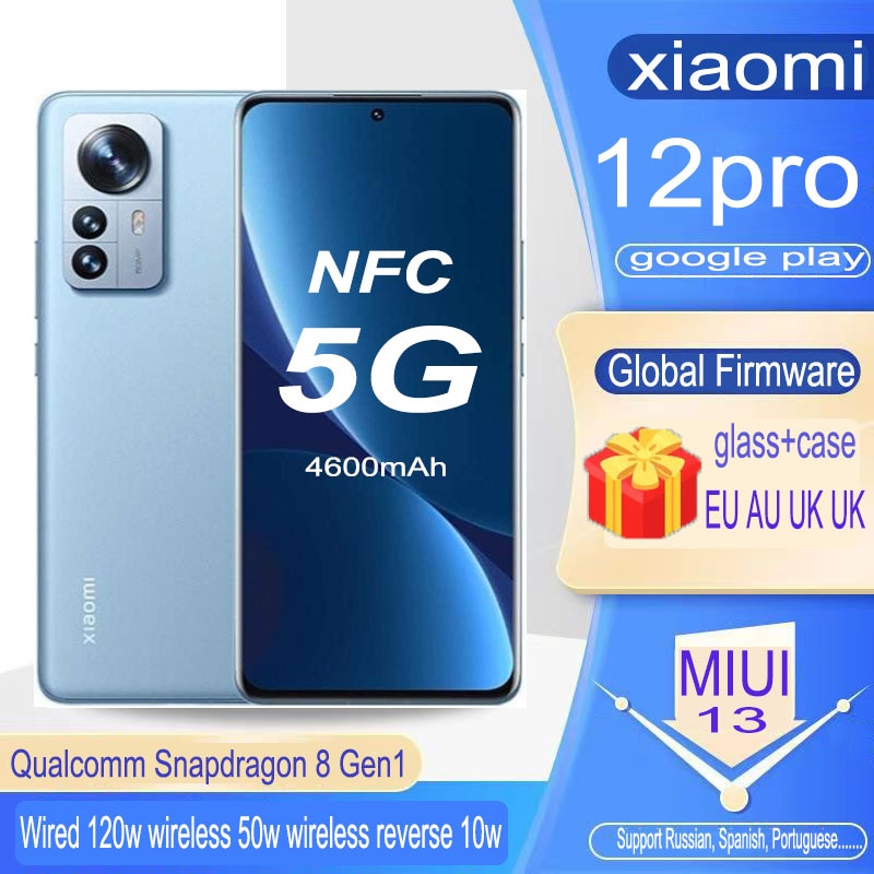Redmi Xiaomi 12 pro 5G NFC smartphone wired fast charging 120w wireless 50W Qualcomm Snapdragon 8 Gen1 MIUI 13 full screen